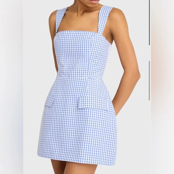 Amanda Uprichard Bethany Blue Gingham Women's skort - Picture 3 of 3